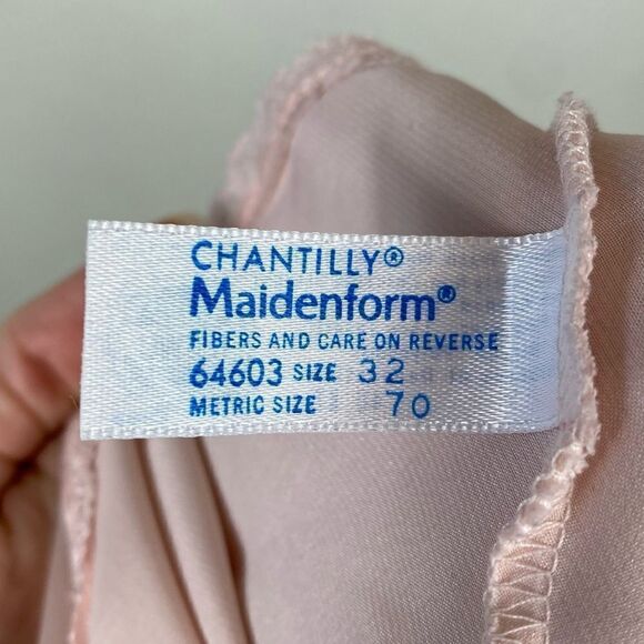 Vintage Maidenform Light Pink Lace Slip Camisole - Picture 5 of 6